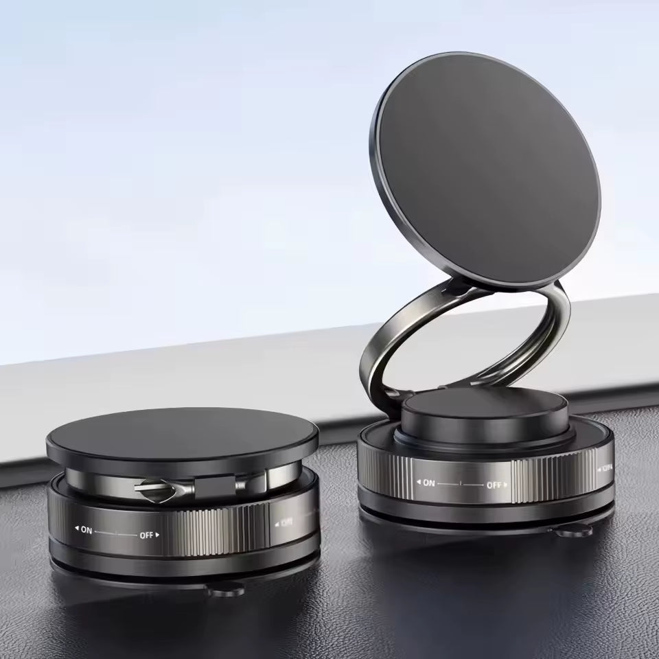 Newest 360 Degree Rotating Magnetic Mobile Phone Holder Vacuum Suction Cup Strong Magnetic Adsorption Car Phone Stand