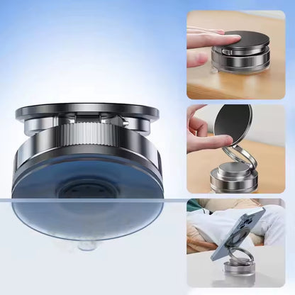 Newest 360 Degree Rotating Magnetic Mobile Phone Holder Vacuum Suction Cup Strong Magnetic Adsorption Car Phone Stand