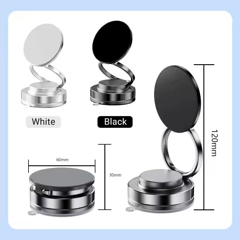 Newest 360 Degree Rotating Magnetic Mobile Phone Holder Vacuum Suction Cup Strong Magnetic Adsorption Car Phone Stand